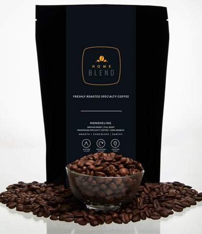 Whole Bean - Mandheling Grade 1 Indonesian Specialty Arabica - Pack of 250g
