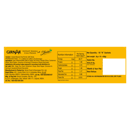 Girnar Instant Masala Chai Premix With Stevia