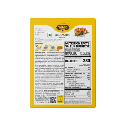 Medu Vada Instant Mix Flour – Healthy & Tasty, Makes 400g