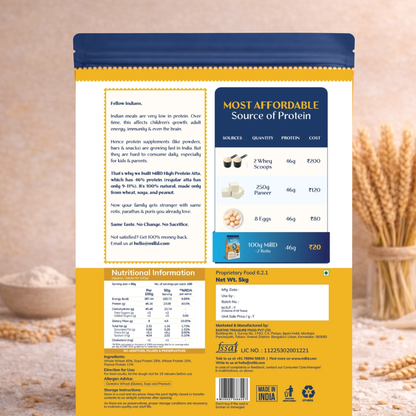 Mill'D High Protein Wheat Flour | 46 G Protein - 2 kg