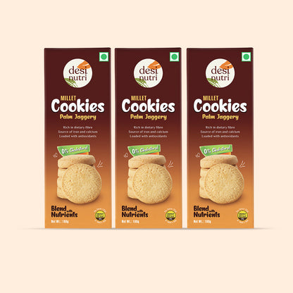 Millet Cookies Palm Jaggery Pack of 3 - 100g Each