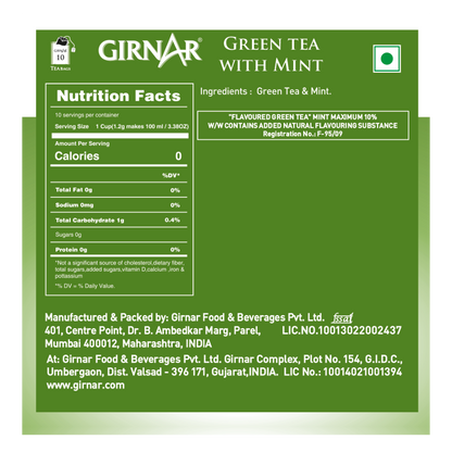 Girnar Green Tea Bags - Mint