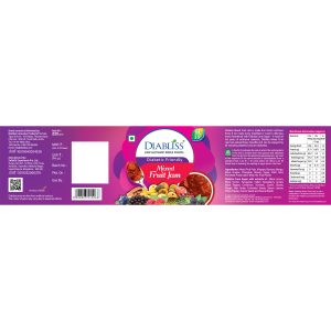 Diabliss Mixed Fruit Jam 225g