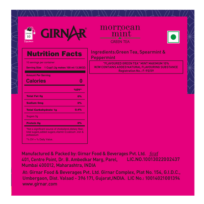 Girnar Green Tea Bags - Morrocan Mint