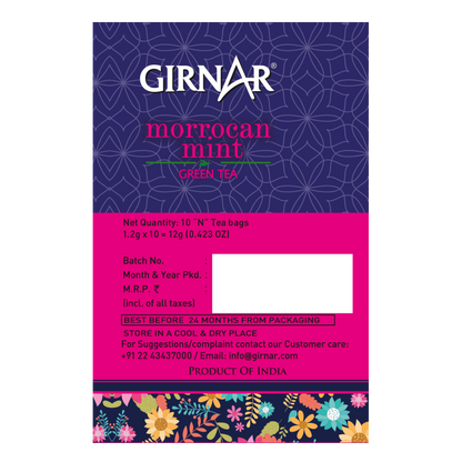 Girnar Green Tea Bags - Morrocan Mint