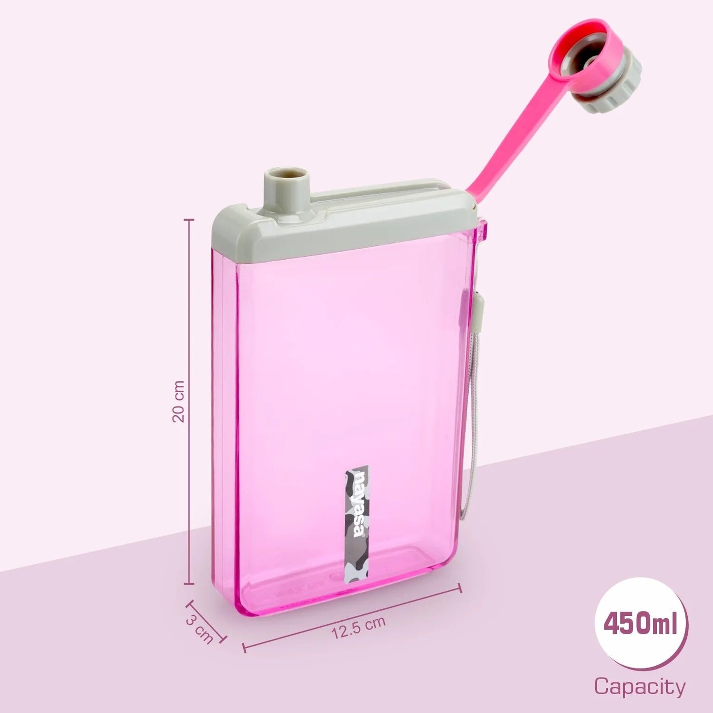 Nayasa Zelda Flat Plastic Water Bottle 450ml