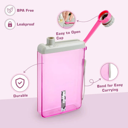 Nayasa Zelda Flat Plastic Water Bottle 450ml