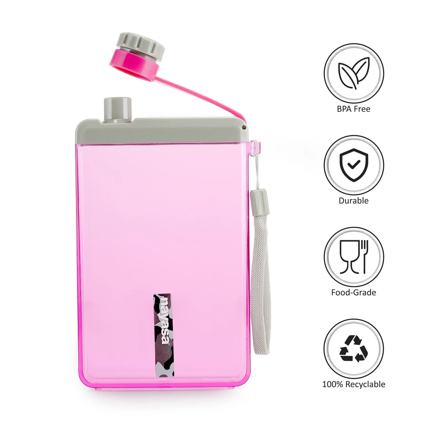 Nayasa Zelda Flat Plastic Water Bottle 550ml