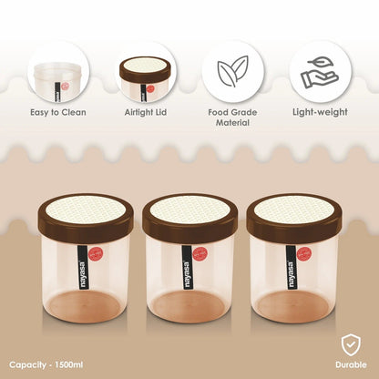 Nayasa Retro Airtight Food Storage Container Set of 3