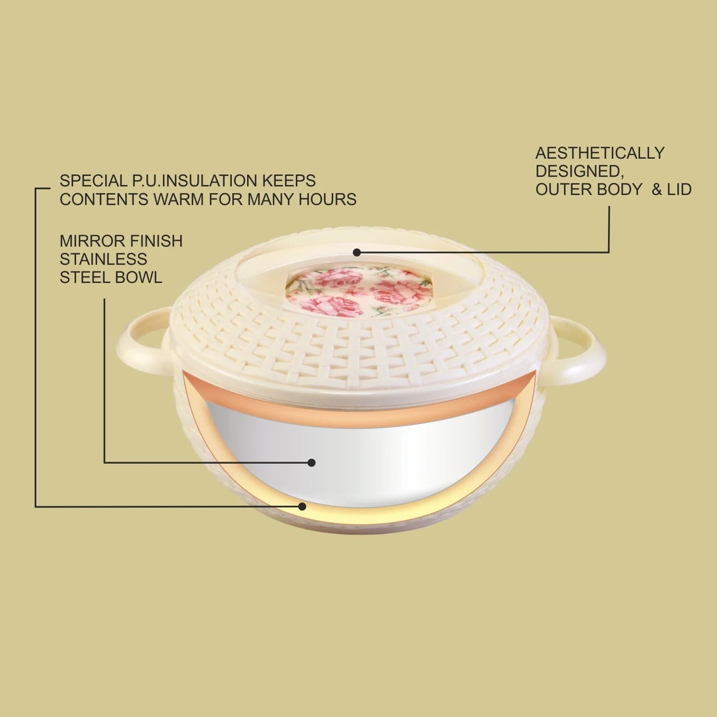 Nayasa Ambrosia Insulated Casserole 1500ml