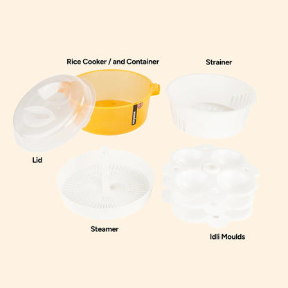 Nayasa 4-in-1 Idli Maker Microwave Safe BPA-Free