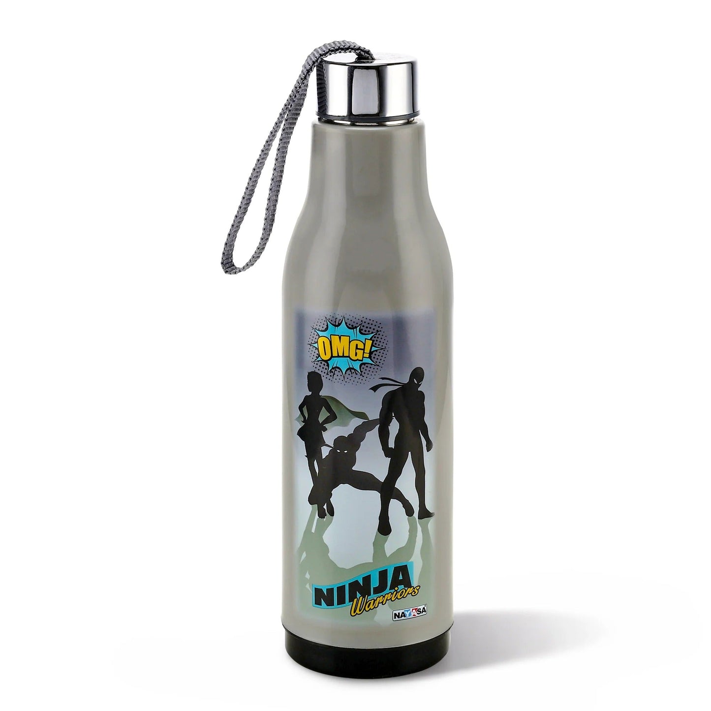 Nayasa Whip 600ml Cartoon Print Water Bottle with Steel Inner