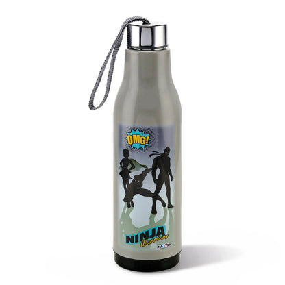 Nayasa Whip 600ml Cartoon Print Water Bottle with Steel Inner