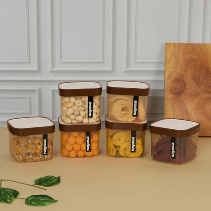 Nayasa Fusion Airtight Stackable Food Storage Container Set of 12 (750ml)