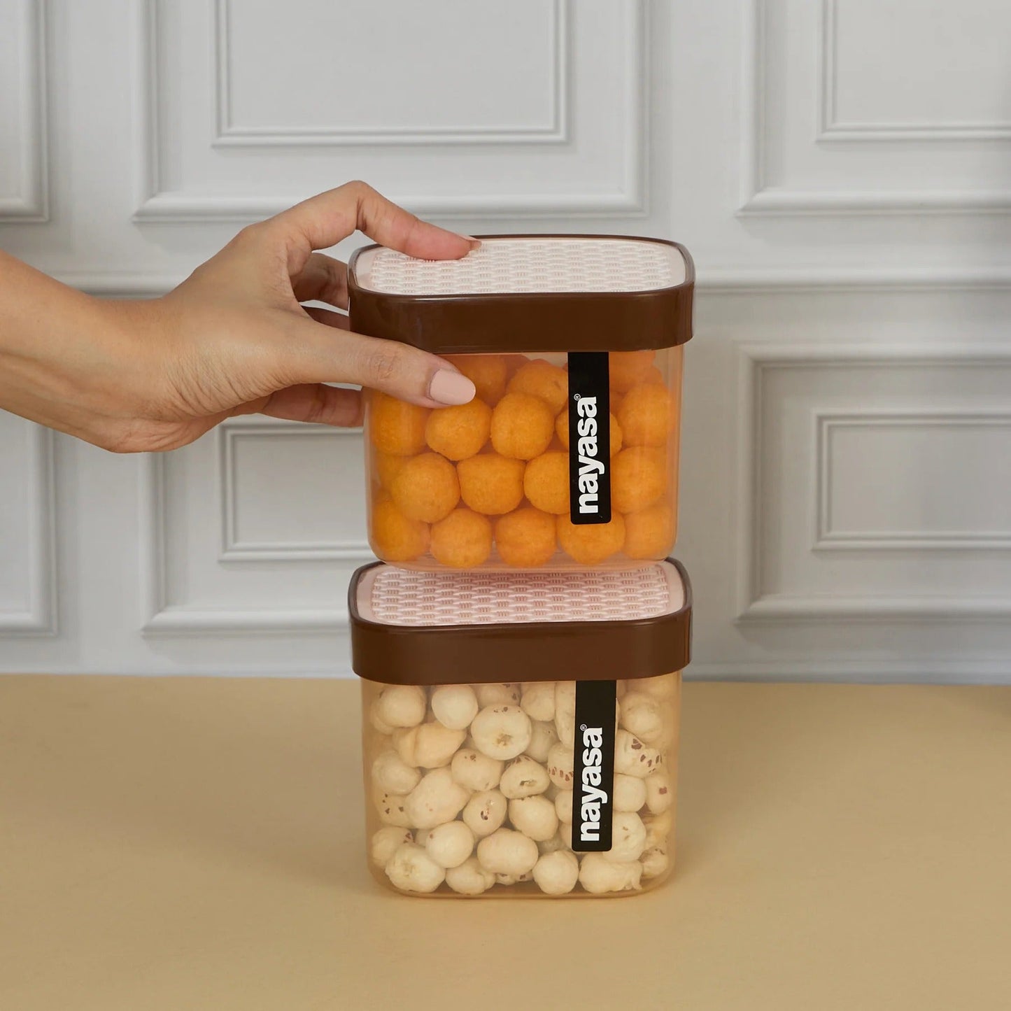 Nayasa Fusion Airtight Stackable Food Storage Container Set of 12 (750ml)