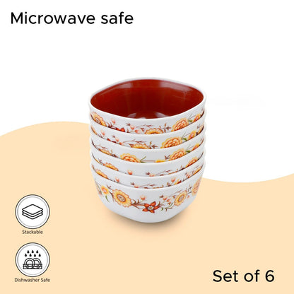 Nayasa Microfresh Square Bowl Deluxe 200ml Set of 6