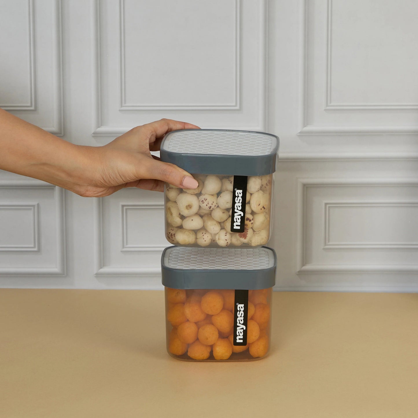 Nayasa Fusion Airtight Stackable Food Storage Container Set of 6 (1000ml)