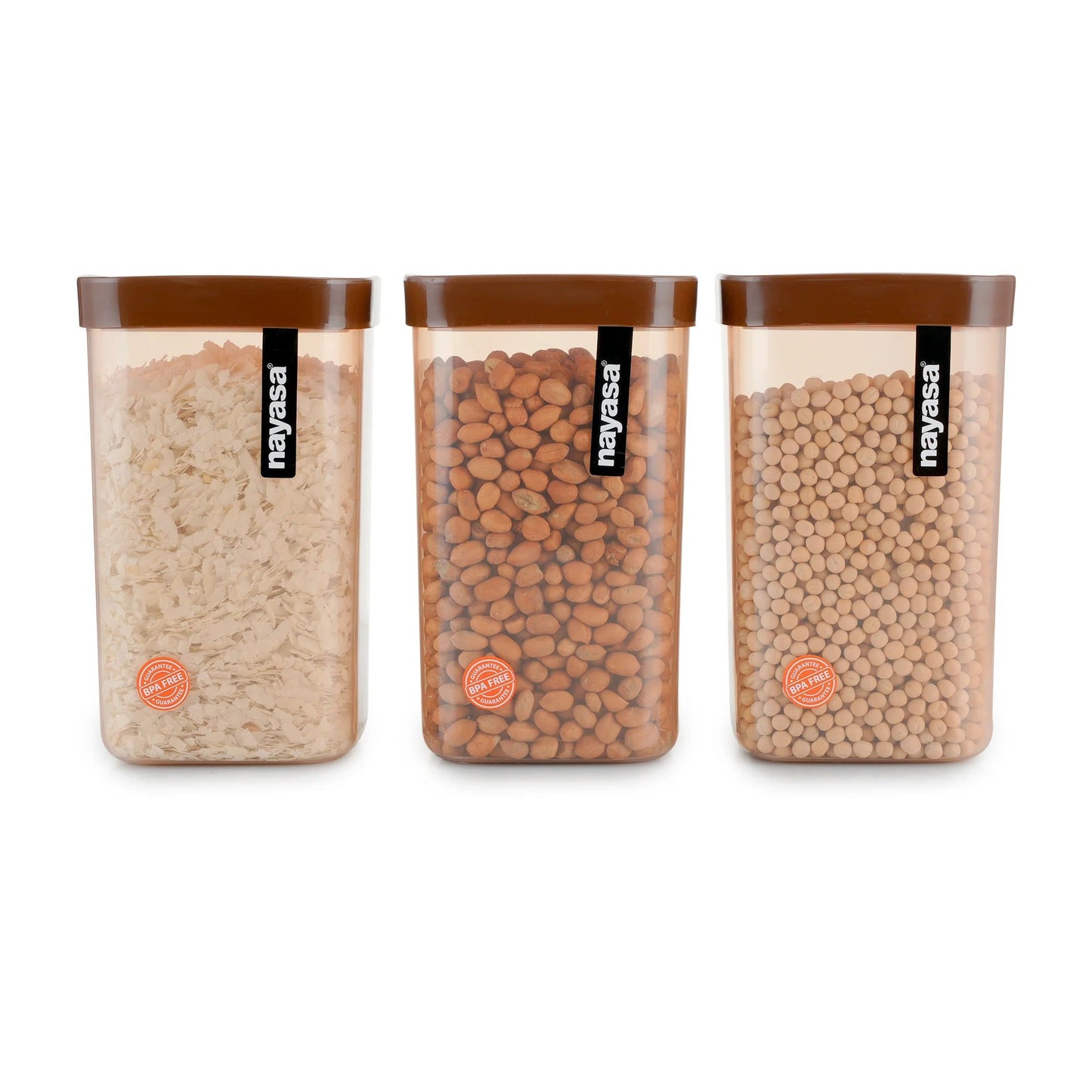 Nayasa Fusion Airtight Stackable Food Storage Container - Set of 3