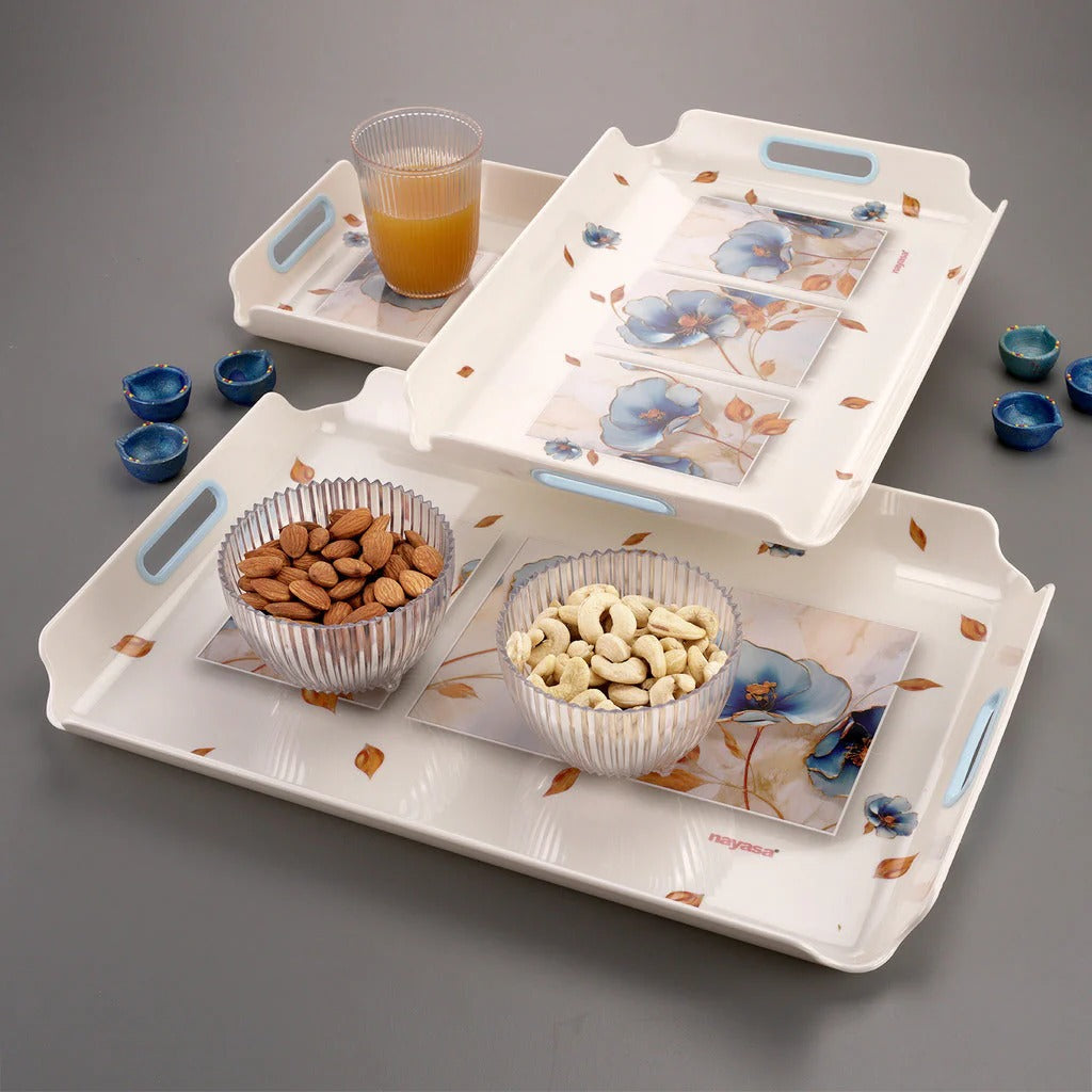 Nayasa Modern Serving Tray Set of 3 (S+M+B)