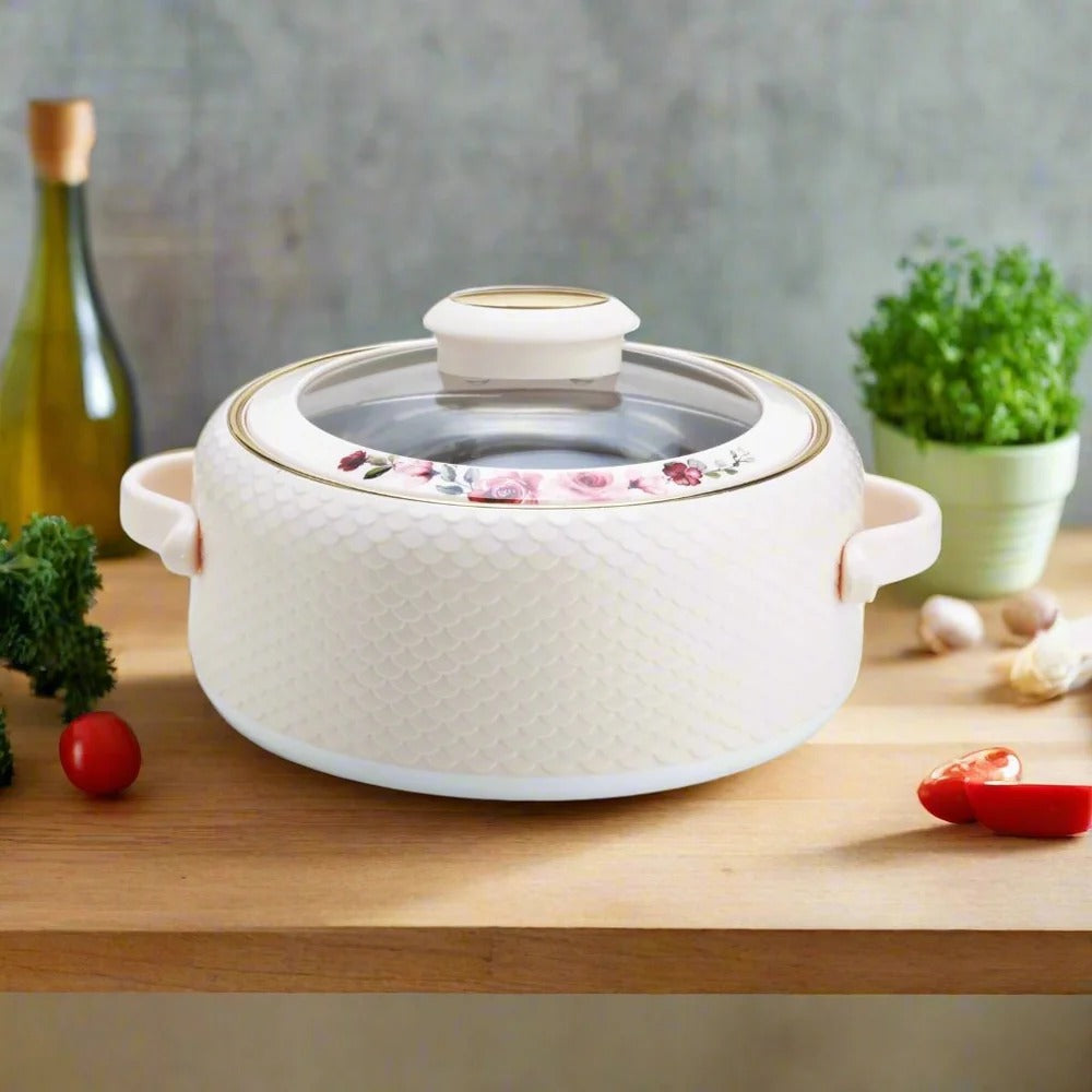 Nayasa Coral Glass Lid Insulated Casserole 1500ml