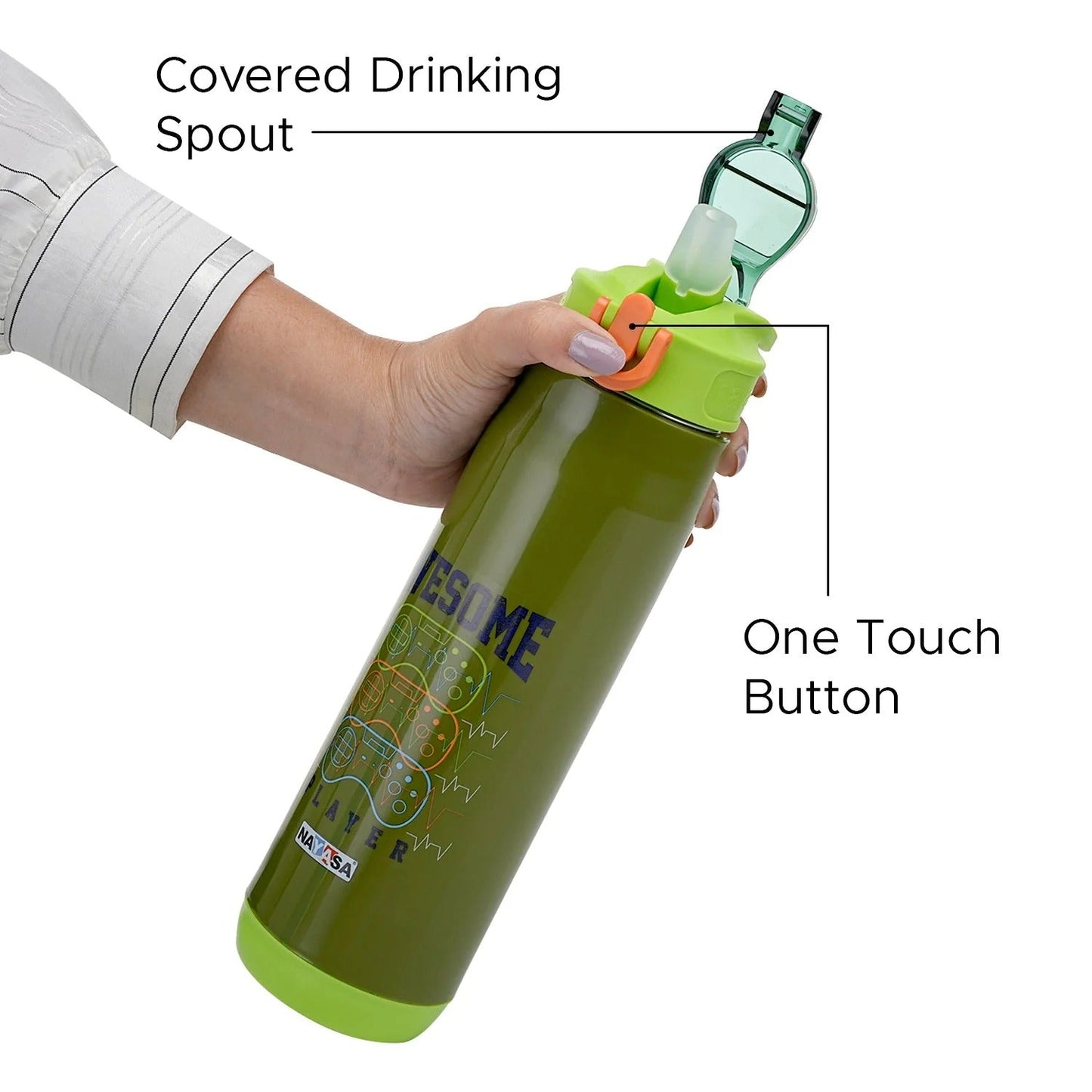 Nayasa Awesome Insulated Inner Steel Water Bottle - 620ml
