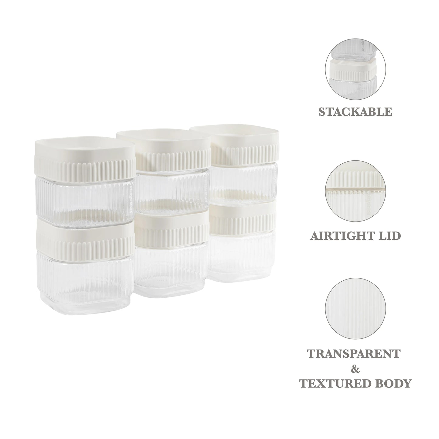 Nayasa Refresh Airtight Food Storage Container Set of 6