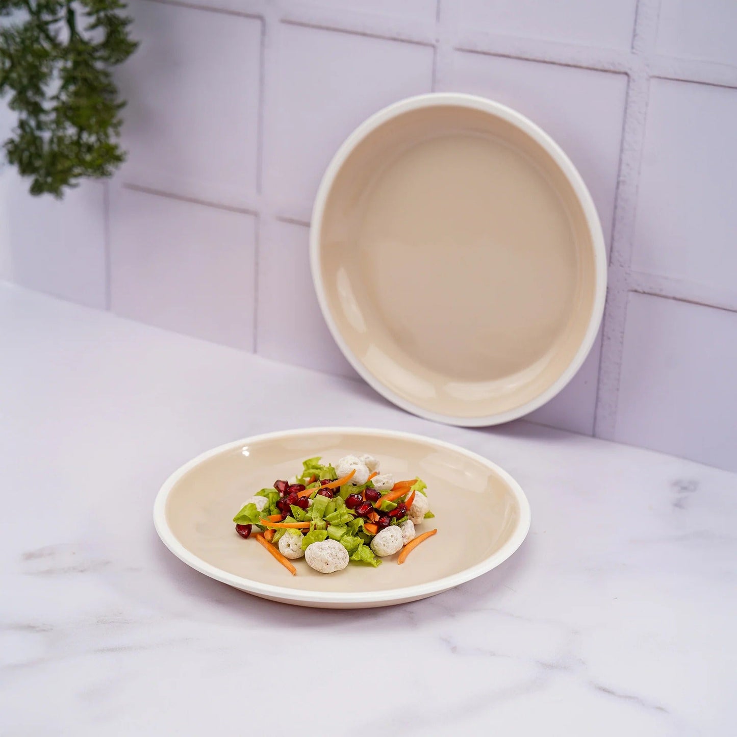 Nayasa Microfresh Round Plastic Half Plate Set of 6