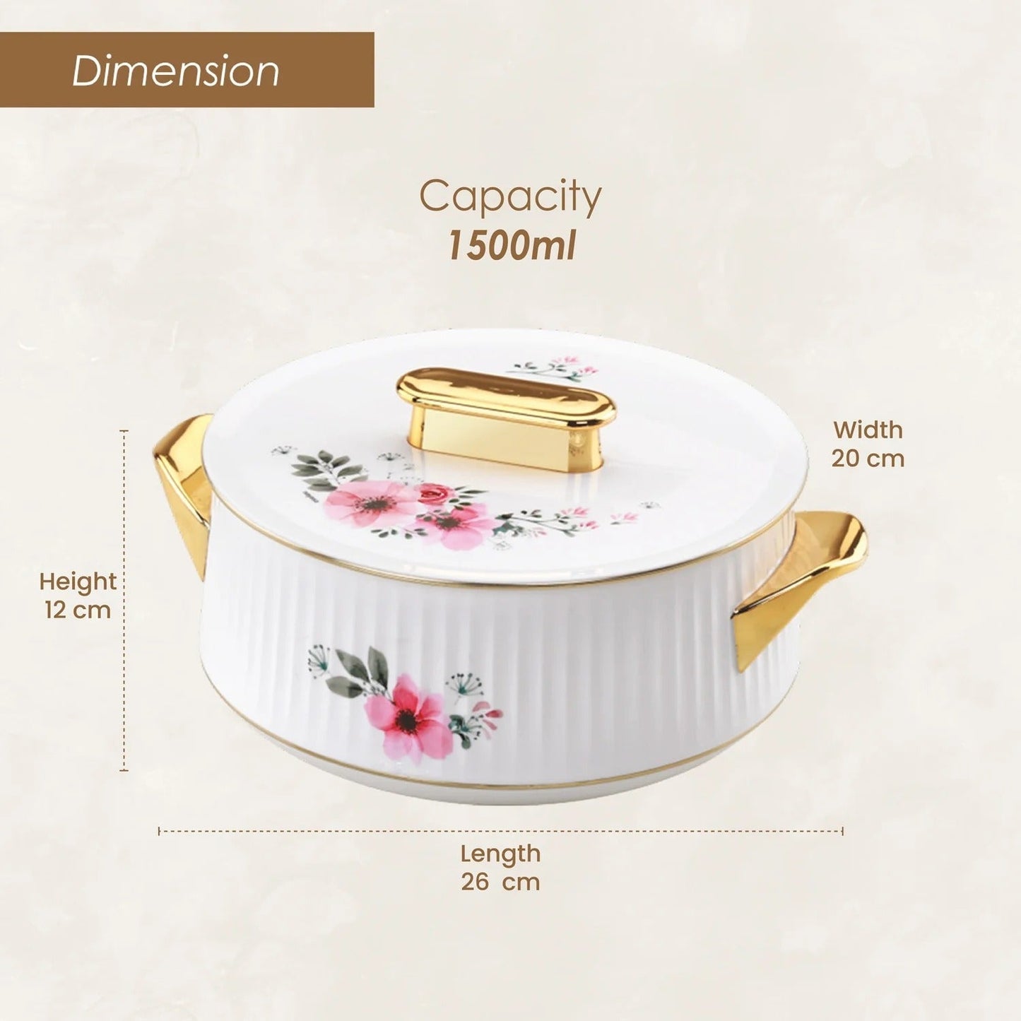 Nayasa Essenza Insulated Casserole 1500ml