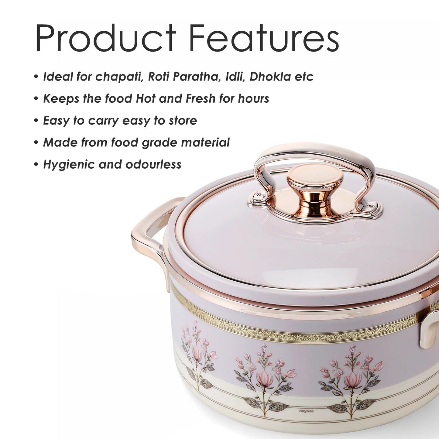 Nayasa Rachel Premium Insulated Casserole 1500ml