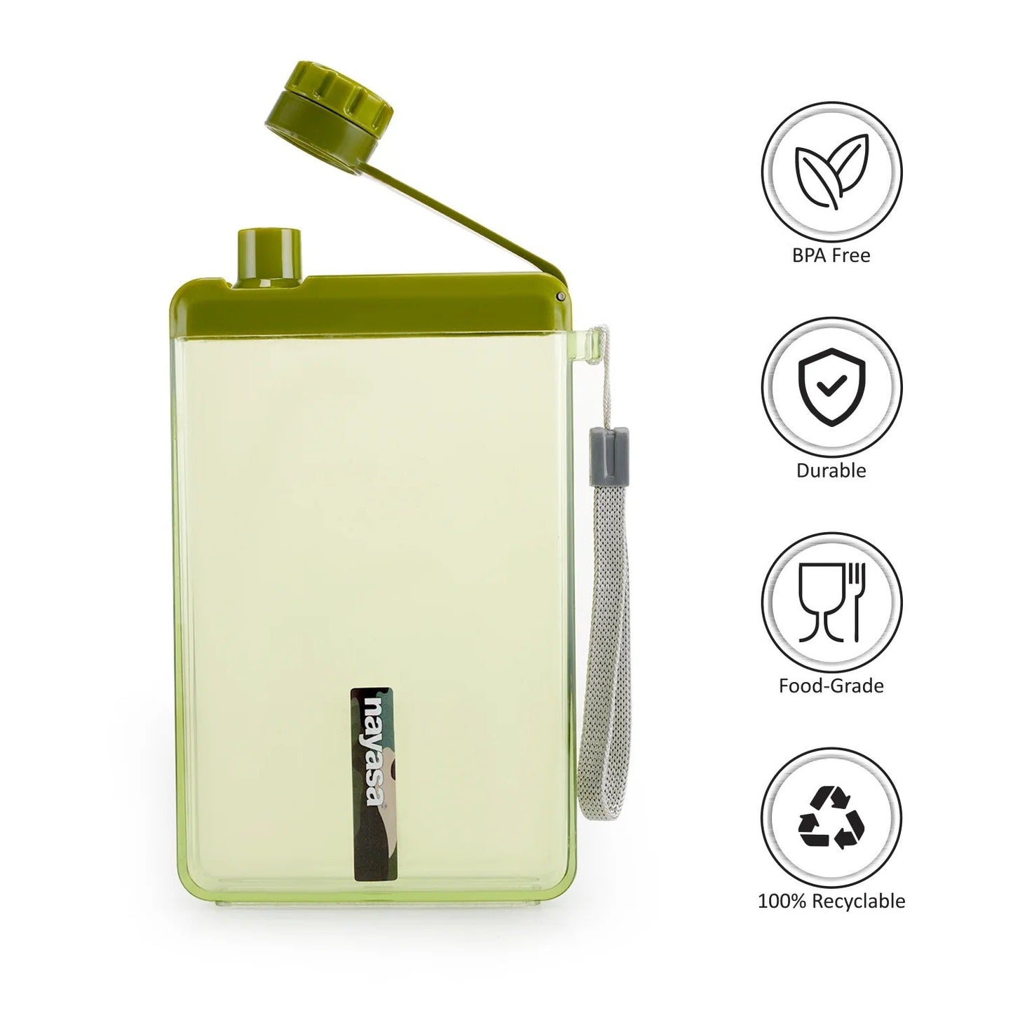 Nayasa Zelda Flat Plastic Water Bottle 550ml