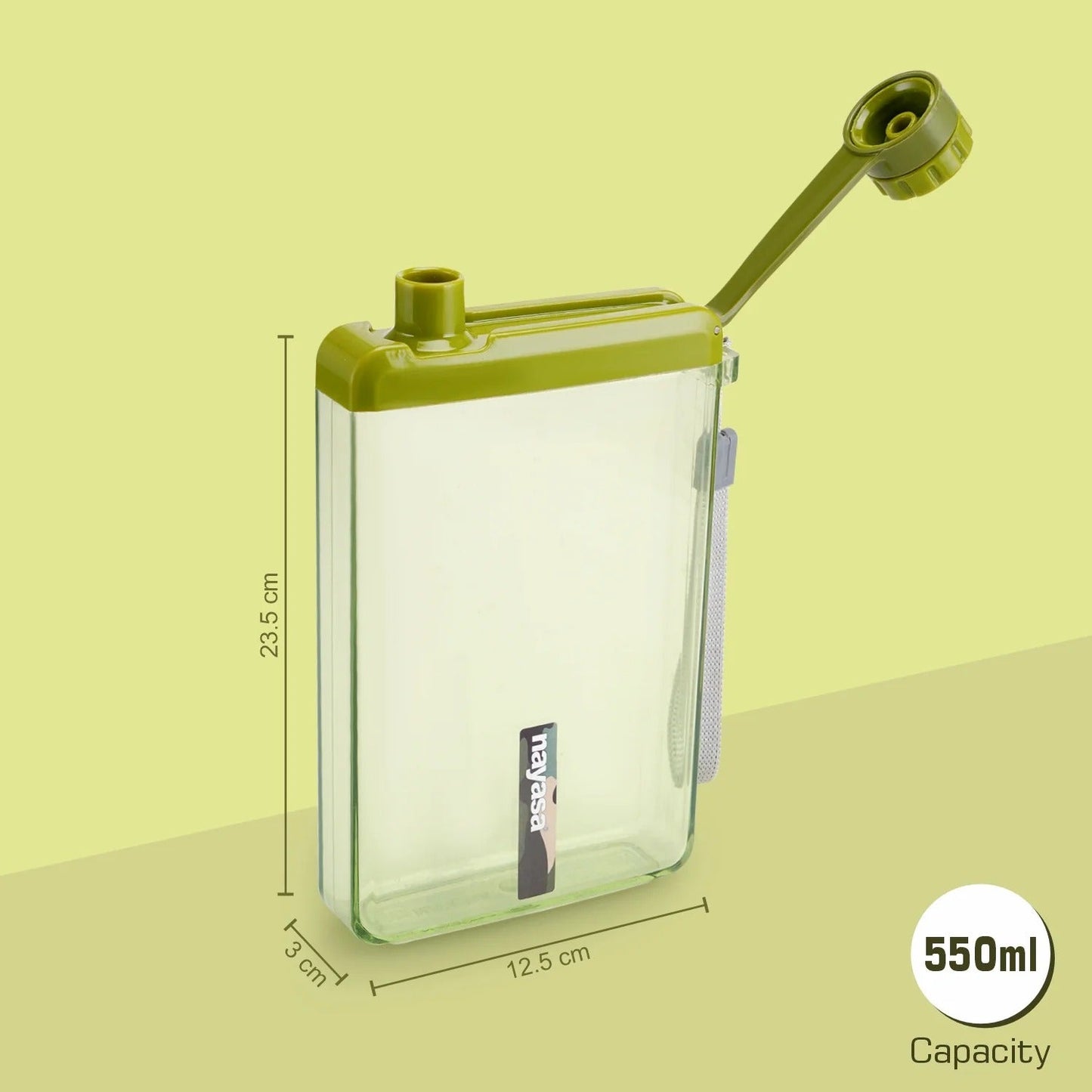 Nayasa Zelda Flat Plastic Water Bottle 550ml