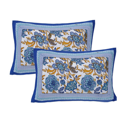 100% Pure Cotton Traditional Printed Bedsheet for Double Bed King Size Bedsheet with 2 Pillow Covers