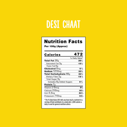Roasted Desi Chaat Makhana, 60g - Gluten Free | Anti Oxidants | MSG Free | Zero Trans Fat | No added Preservatives and No artificial
