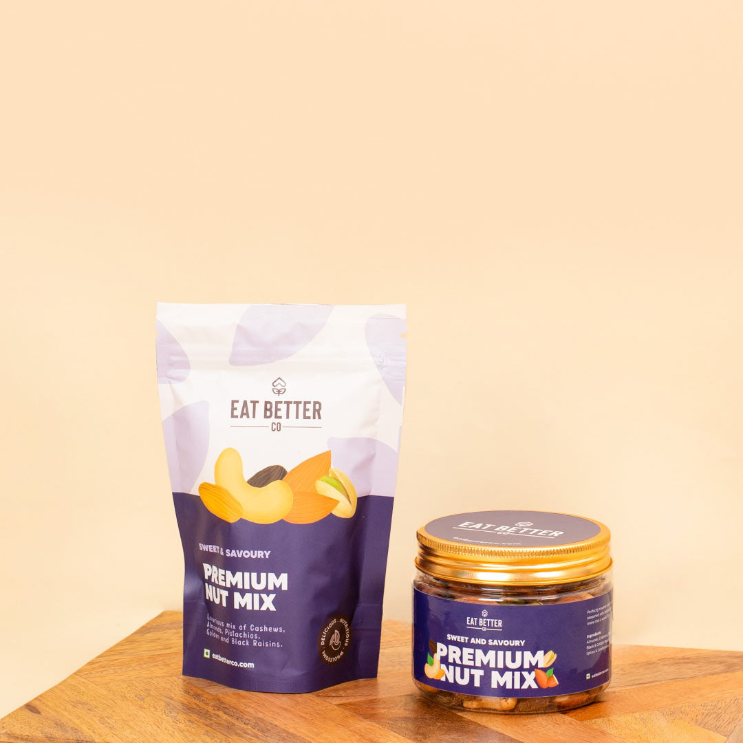 Premium Nut Mix - Jumbo Nuts & Raisins - Roasted & Spiced