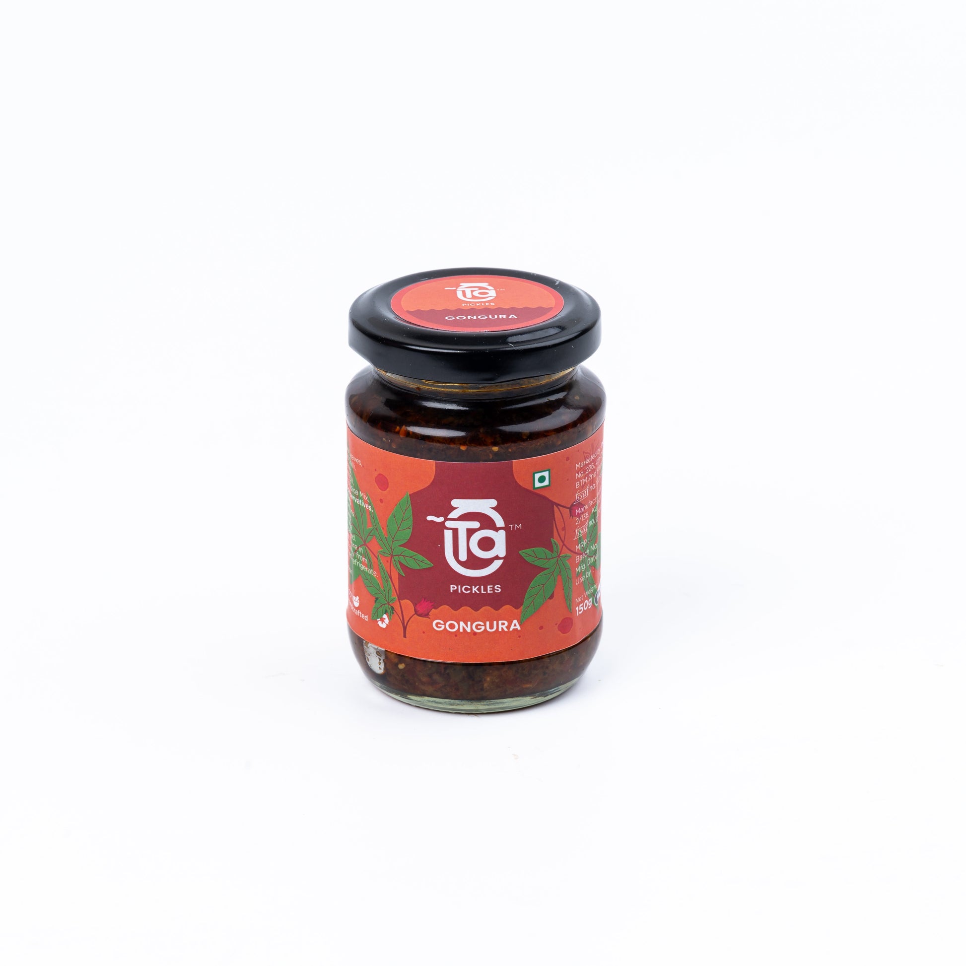 Ta Pickles | Gongura Pickle | 150 g | Made with Cold Pressed Oil | Homemade | Traditional Indian Taste | Natural | No Preservatives (150 gm)