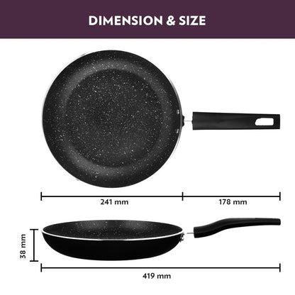 Borosil Hard Anodized Fry Pan with Glass Lid
