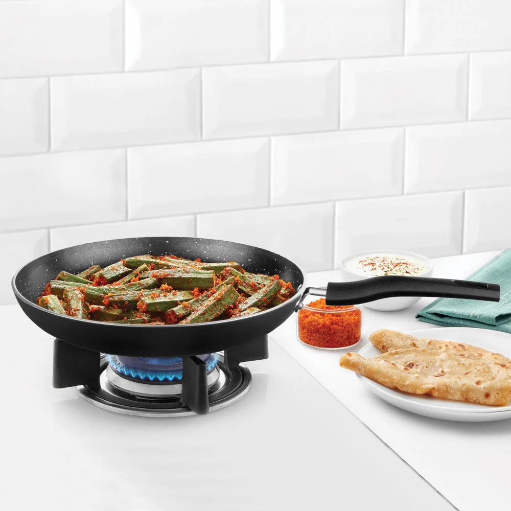 Borosil Hard Anodized Fry Pan with Glass Lid