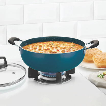 Borosil Pro Chef Non-Stick Kadhai with Lid
