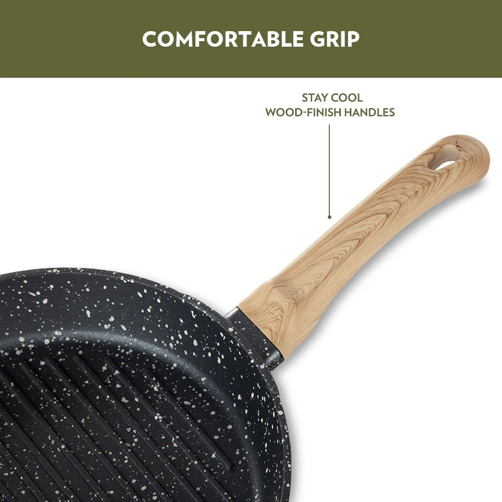 Borosil Vajra Induction Non-Stick Grill Fry Pan 24cm