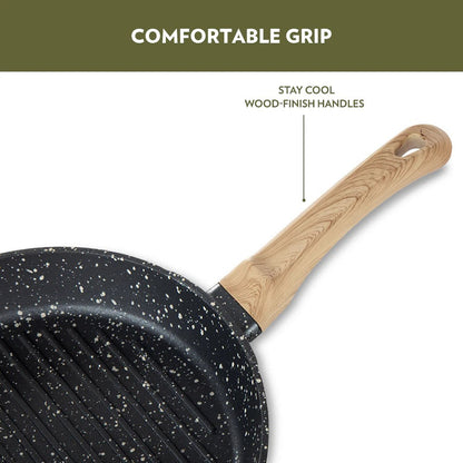 Borosil Vajra Induction Non-Stick Grill Fry Pan 24cm