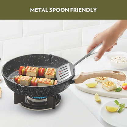 Borosil Vajra Induction Non-Stick Grill Fry Pan 24cm
