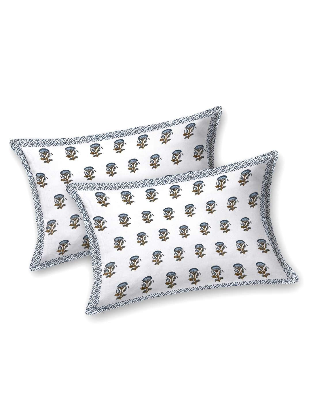 100% Pure Cotton Traditional Printed Bedsheet for Double Bed King Size Bedsheet with 2 Pillow Covers