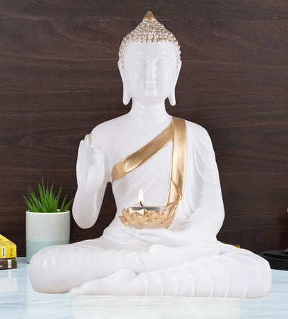 Buddha Idol Statue Showpiece Gift Gifting Item Polystone Home Decor Decoration