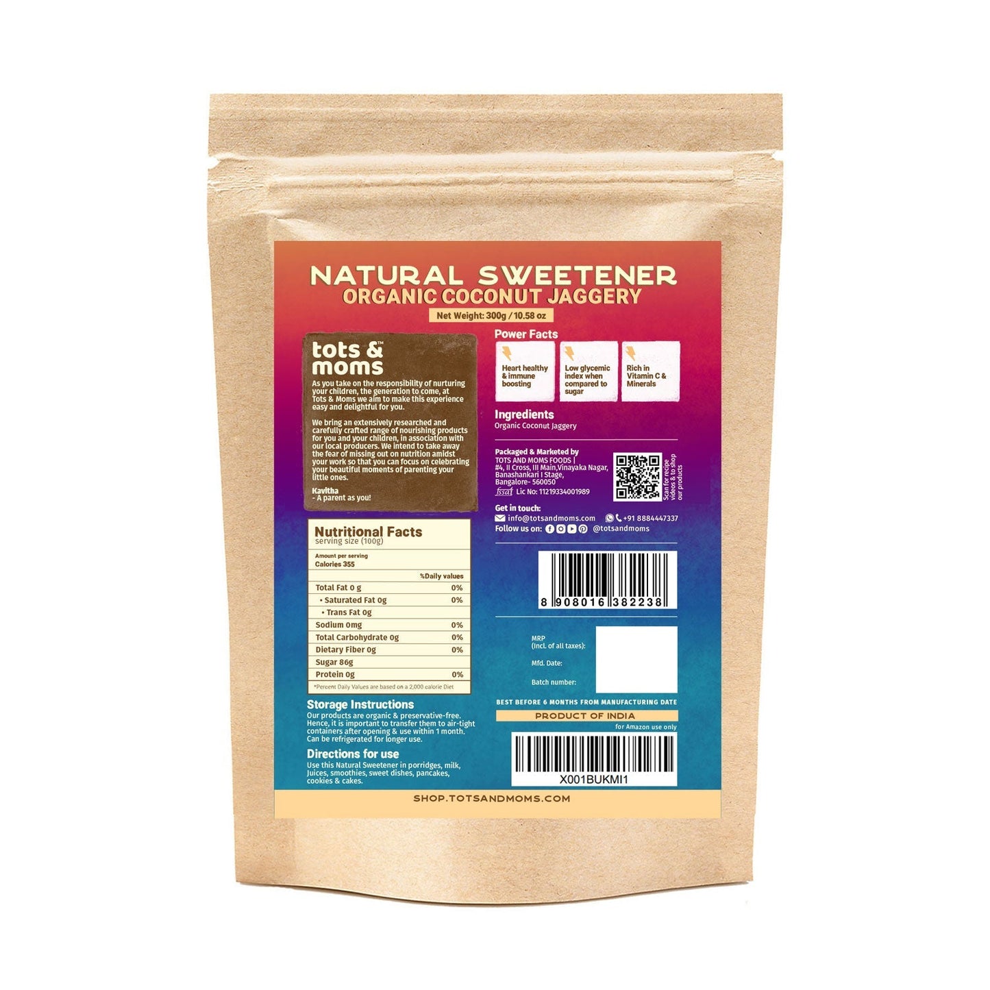 Coconut Jaggery Powder | Natural Sweetener | 300g