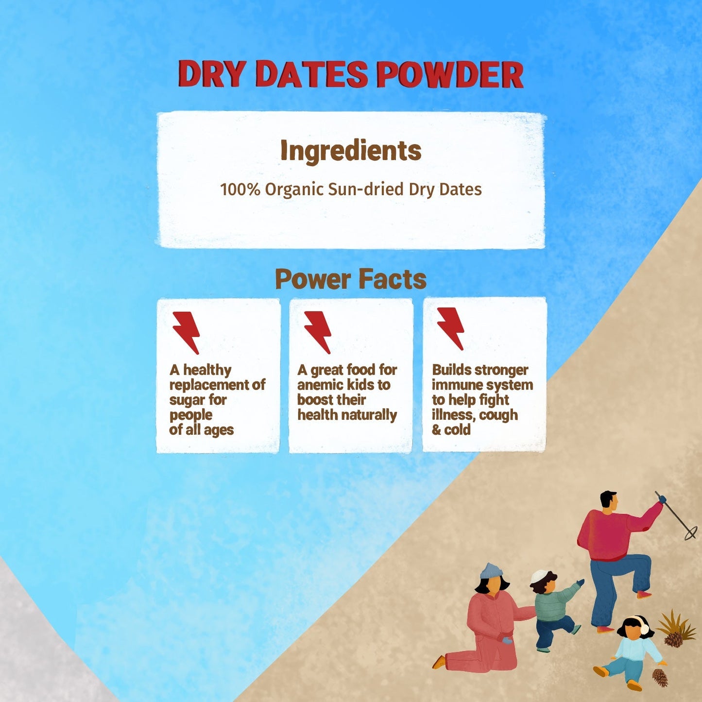 Dry Dates Powder - Pack of 3