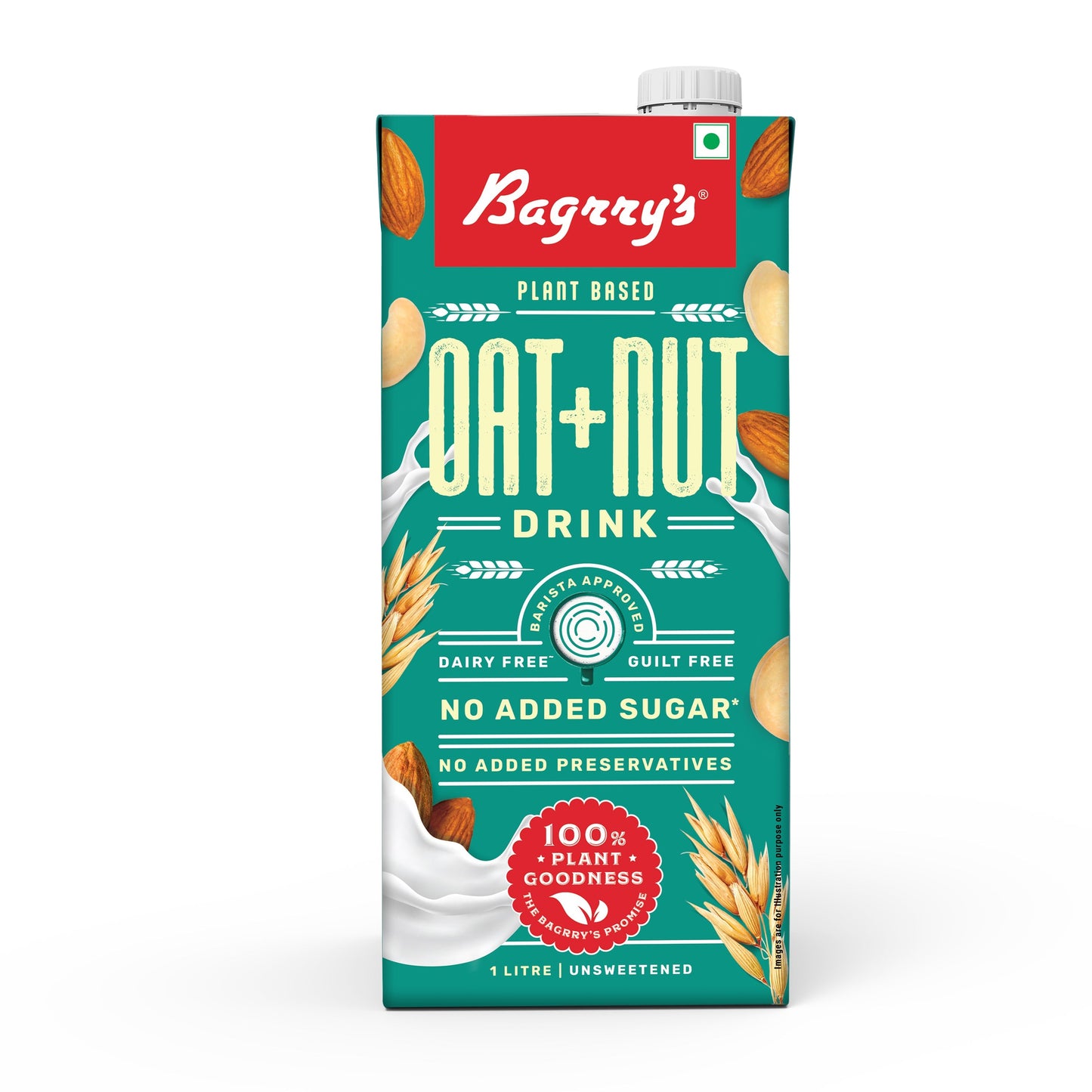 Bagrry's Plant Based Oat + Nut Drink - 1 Liter