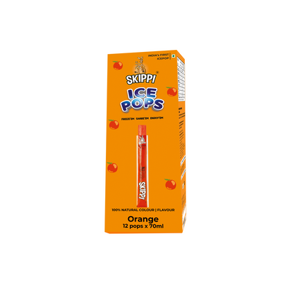 Orange Flavor Skippi Natural Ice Pop, Pack of 12 Ice Pops