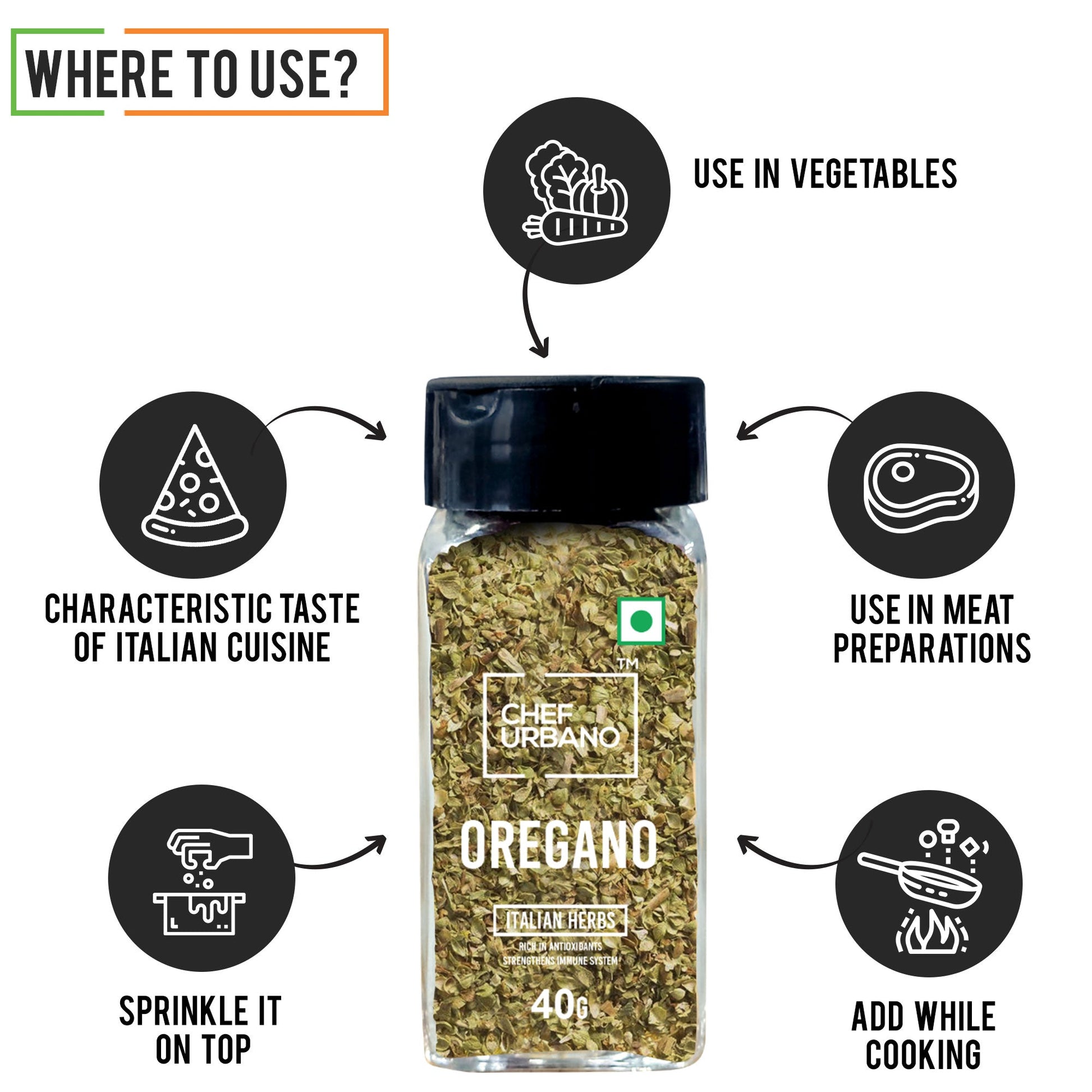 Chef Urbano Oregano Sprinkler 40g