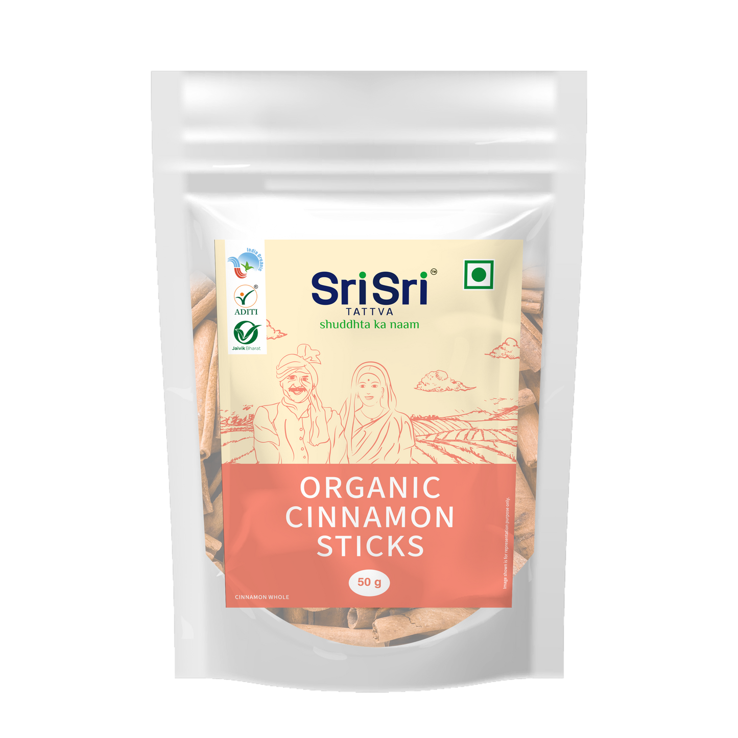 Organic Cinnamon Sticks (Dal chini), 50 g