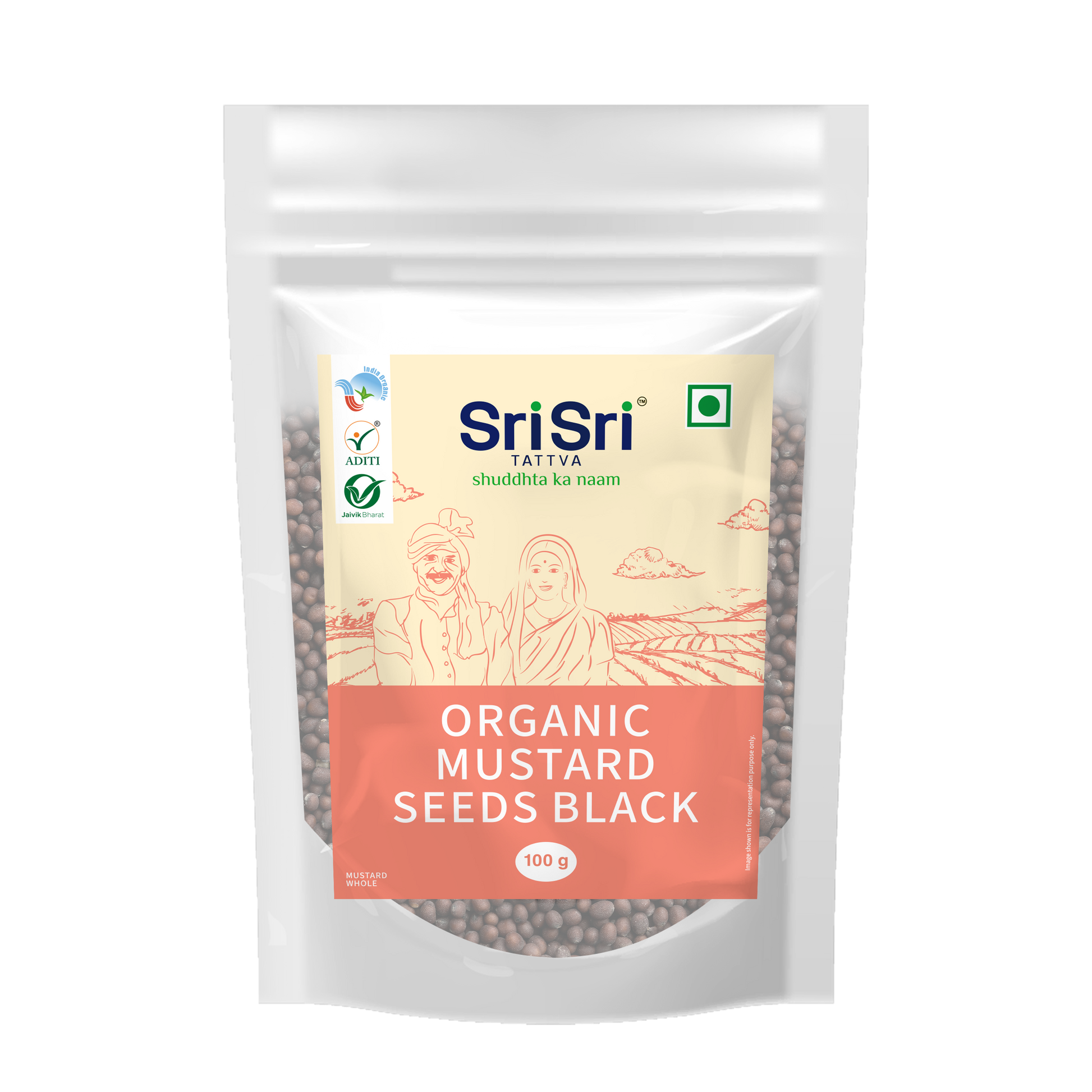 Organic Mustard Seeds Black (Rai), 100 g